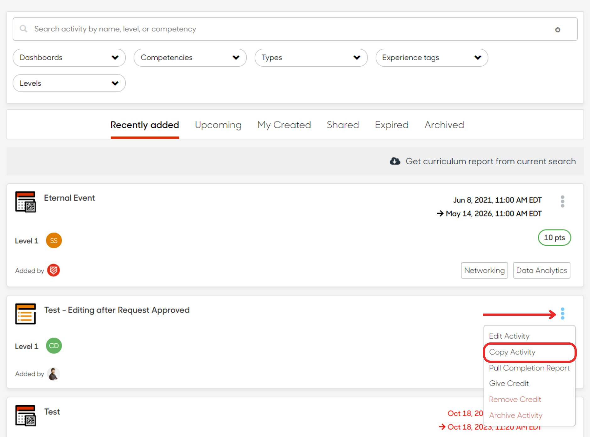 Copying Activities Image